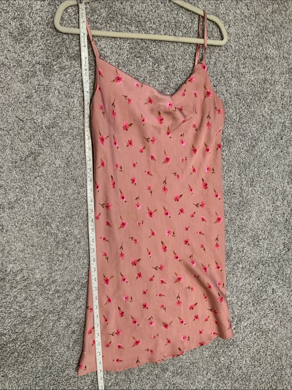 Edit by Nine Y2K Style Pink Floral Cowl Neck Satin Slip Dress - Picture 6 of 8